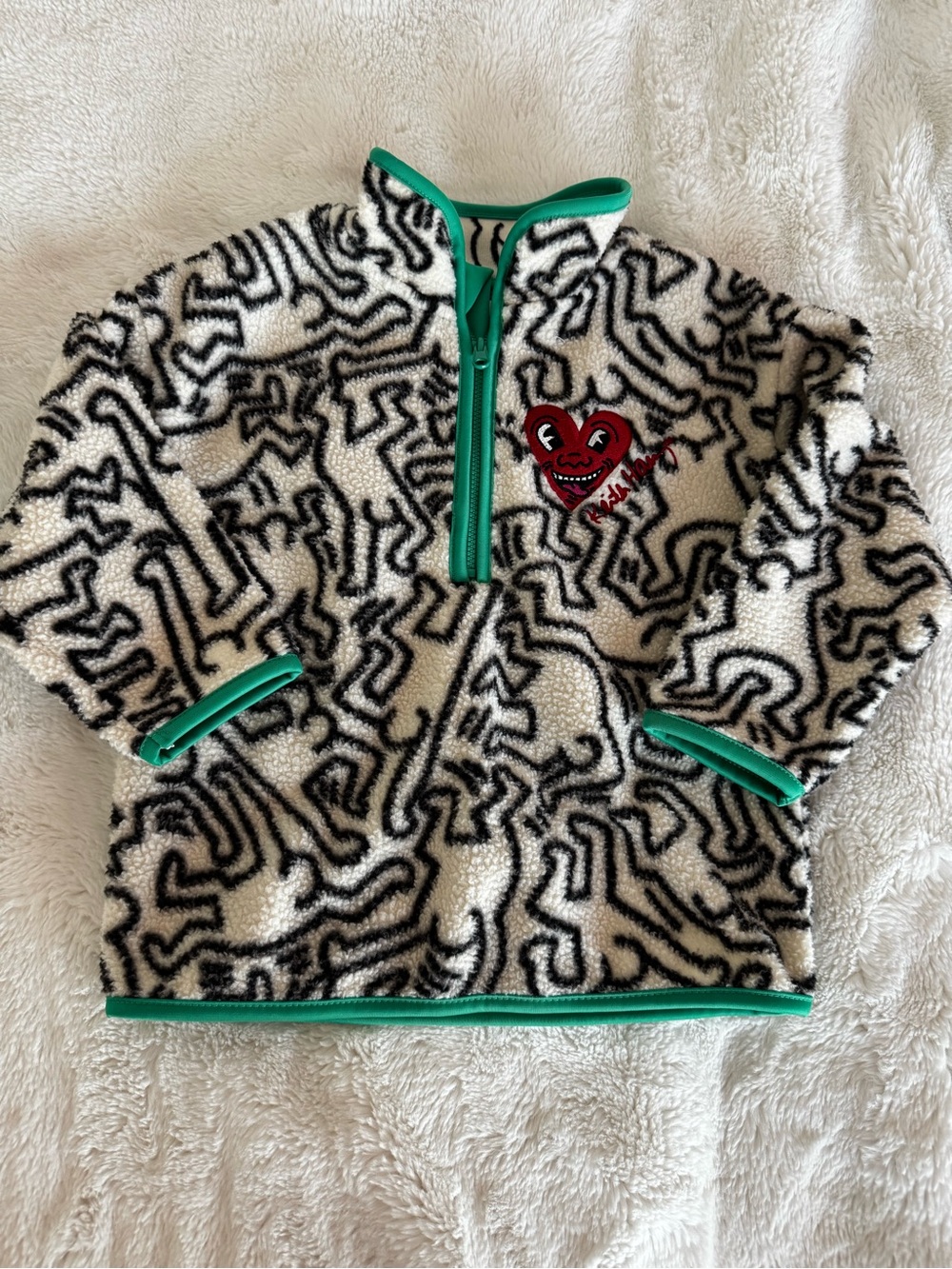 H&M Keith Haring Collaboration Sherpa Pullover 3T-4T